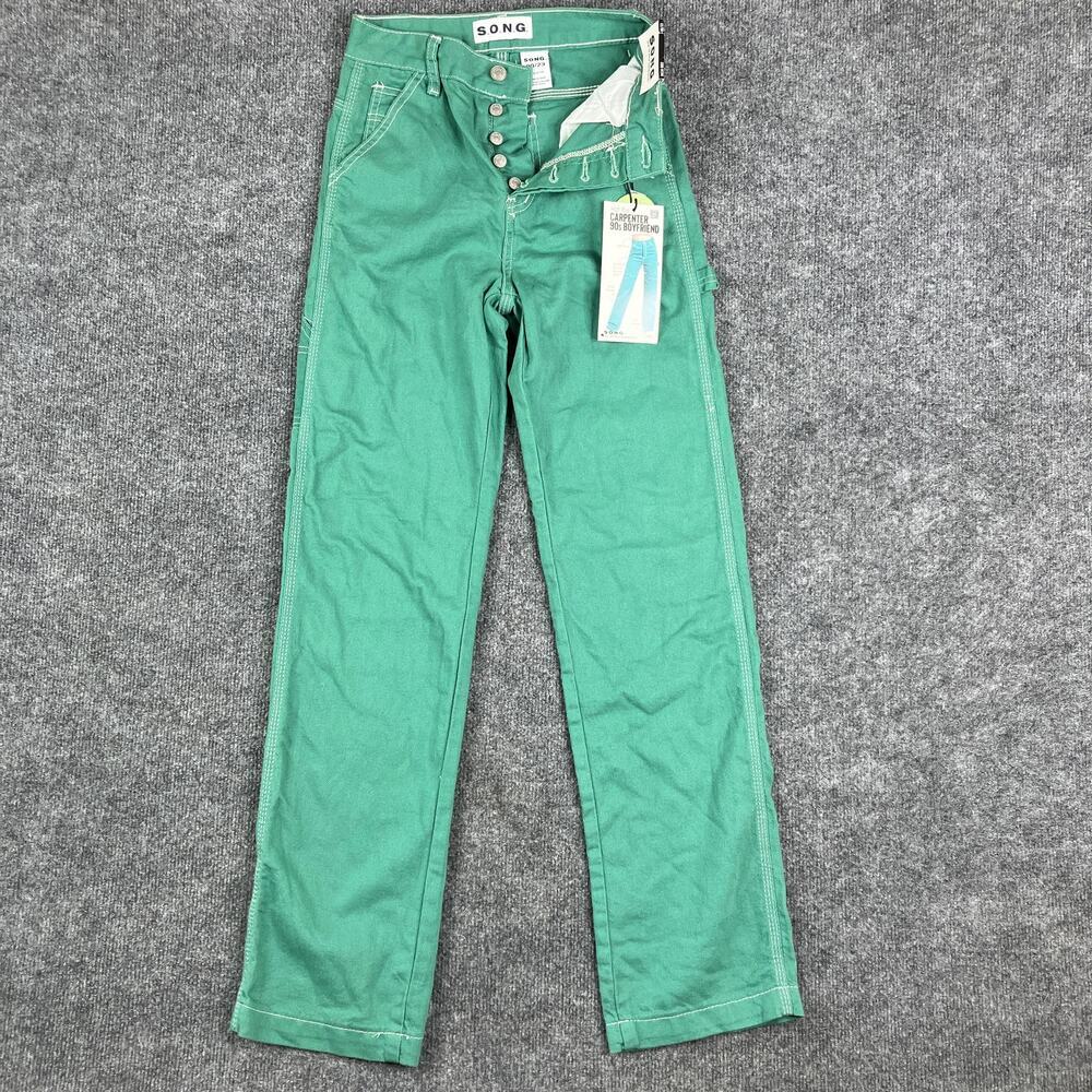 NWT Women's S.O.N.G. Vibrant Green Straight Leg Pants with Classic Fit
